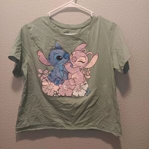 Disney Green Tee with Playful Characters
